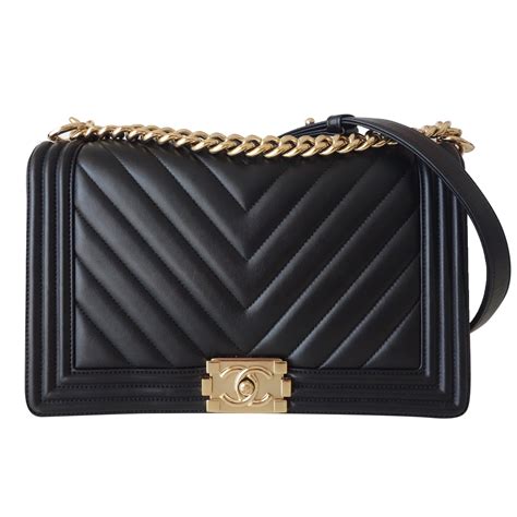 chevron black small chanel boy|sac Chanel boy authentique.